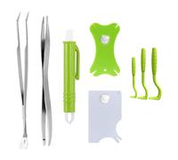 LUMOOM 8 pinzas para garrapatas para perros, gatos humanos, 3 ganchos para garrapatas, 2 pinzas para garrapatas, alicates para garrapatas humanos, removedor de garrapatas seguro para mascotas niños