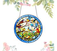 LUMOOM Atrapador de sol colibrí, colgante acrílico para ventana, decoración para ventana, colgante decorativo para jardín, atrapasueños para fiestas, paredes, casas, decoración de jardín (B)