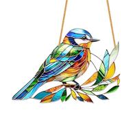 LUMOOM Colgante de colibrí acrílico, decoración de ventana, decoración de jardín, colgante de pájaro de acrílico con cadena, atrapasueños para ventanas, oficinas, paredes (colibrí)