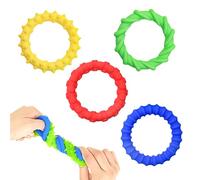 LUMOOM Fidegt Toys - 4 pulseras sensoriales elásticas antiestrés, juguete antiestrés, para niños, niñas, alivio del estrés, autismo y TDAH