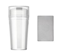 LUMOOM Juego de sellos de uñas de silicona con raspador para uñas francesas, sello transparente para manicura perfecta, diseño de uñas, juego de sellos DIY