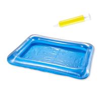 LUMOOM Piscina hinchable de PVC, bañera para niños, piscina infantil con bomba de globo, 60 cm de diámetro, para piscinas, spa y jardín, exterior (cuadrado)