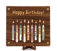 LUMOOM Regalo de dinero de cumpleaños - XL regalo de dinero, tarjeta de confirmación, tarjeta de cumpleaños feliz cumpleaños con soporte, tarjeta de cumpleaños de madera para mujeres y hombres