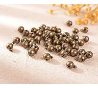 LUMoony 100 campanas de bronce vintage cascabeles de cobre cascabeles cascabeles para decoración de festivales de Navidad, corona, collares de gato, adornos de bricolaje para hacer joyas