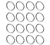LUMoony 100 llaveros, ligeros, lisos, redondos, planos, de metal para llaves, llaveros, colgantes, etiquetas de perro, tarjetas, tobilleras, collares, cortaúñas, perlas pequeñas