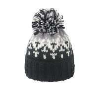 LUMoony Gorro de punto, 1 gorro de invierno, multicolor, con pompón, gorro de invierno, gorro de pompón, gorro de punto acrílico para hombres y mujeres, gorro de punto forrado con forro polar