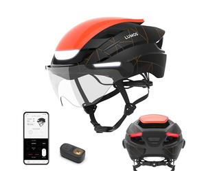 Lumos Casco Inteligente Ultra E-Bike | Certificado NTA 8667 | Luces LED Delantera y Trasera | Protección Facial retráctil | Controlado por aplicación | E-Bike, Scooter, Ciclismo, Bicicleta | Adultos