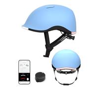 Lumos Nyxel Breeze - Casco de Bicicleta Inteligente con Luces LED Delanteras y traseras Ajustables con Intermitentes, Visibilidad de 360°, Control por aplicación, cómodo y Ligero, Casco de Skateboard