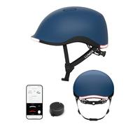 Lumos Nyxel - Casco de Bicicleta Azul océano, Talla M 55-59 cm, policarbonato, con iluminación LED, Intermitente y Sistema de Seguridad MIPS, Visibilidad de 360° para Ciclismo