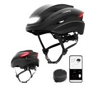 Lumos Ultra Casco Inteligene | Casco de Bicicleta | Luces LED Delanteras y traseras | Intermitentes | Luces de Freno | Conexión Bluetooth | Adulto: Hombre, Mujer (Charcoal Black, Talla: M-L)