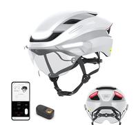 Lumos Ultra E-Bike - Casco inteligente | Certificado NTA 8667 | Luces LED delanteras y traseras | Protector facial retráctil | Controlado por aplicación | Bicicleta eléctrica, scooter, ciclismo,