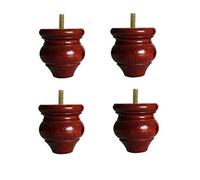 LuMOUzhou Sustitución de Las piernas de los Muebles de Mader Paquete de 4 Patas de Madera Maciza for Muebles con Varilla roscada M8 en Varios tamaños(4inch/10cm)