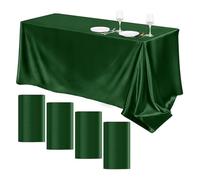 LuMOUzhou Tablero Rectangular Reutilizable Mantel Satén Multicolor Varios Tamaños Boda Fiesta Banquete Restaurante(Green,228X335CM)
