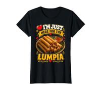 Lumpia Estoy Aquí para El Pinoy De Comida Filipina Camiseta gráfica económica, Mujer, Negro, XL