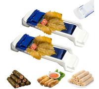 Lumpia Roller Machine for Fast Even Rolling, Easy DIY Lumpia Maker Machine,Multi-Functional Spring Roll & Grape Leaf Eggroll Roller Tool for Home Kitchen Party (2Pcs)