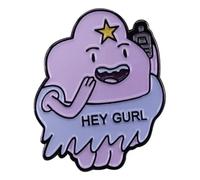 Lumpy Space Princess Hey Gurl Girl Phone Call Whisper Come Along With Me Adventure Time Jake Finn - Pin esmaltado de dibujos animados de 3,17 cm, 1.25 Inches, Esmalte, Esmalte