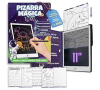 LUMS Pizarra Magica Infantil 11 Pulgadas, 40 Tarjetas, Aprende Jugando, Pizarra Infantil Montessori, Pizarra magnetica infantil, Pizarra niños, Pizarra Digital, Tablet Para Dibujar Tablet pintar niños