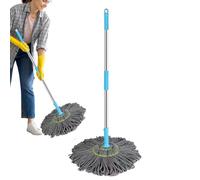 Lumwiper de Fibras Finas | MOP rotativo 2-en-1 Ajustable | Mop de 360 ° con Almohadilla de Microfibra, trapeador seco y húmedo de autocuración para Limpiar Pisos, Mantas y Paredes
