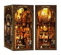 LUMYCE DIY Book Nook Kit: Casas en Miniatura para Montar con Muebles - Maquetas Adultos Decoración Creativa para Estanterías y Luces LED