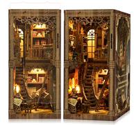 LUMYCE DIY Book Nook Kit: Casas en Miniatura para Montar con Muebles - Maquetas Adultos Decoración Creativa para Estanterías y Luces LED