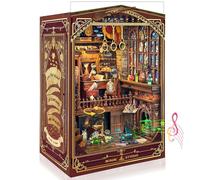 LUMYCE DIY Book Nook Kit: Casas en Miniatura para Montar con Muebles - Maquetas Adultos Decoración Creativa para Estanterías y Luces LED