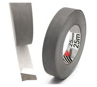 Lun Fix Cinta americana gris 25mm x 25m, adhesiva de tela resistente a la humedad, multiusos para sellado y protección exterior, fuerte cinta de sellado para placas de policarbonato