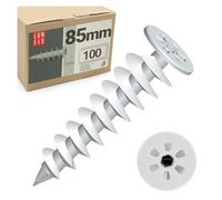 LUN FIX Tacos aislantes WDVS, 85 mm, 25 mm, placas aislantes | tacos de espuma rígida de poliamida, sin puentes térmicos, sin perforación previa