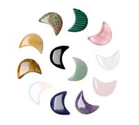 Luna,12 Piezas de Gema Natural y Pulida para Meditación - Piedra de Luna Natural,para Equilibrio Energético, Protección Femenina, Hogar, Navidad y Meditación
