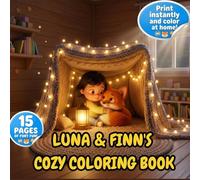 Luna and Finn's Cozy Coloring Book: Cute and Simple Coloring Pages for Kids and Toddlers
