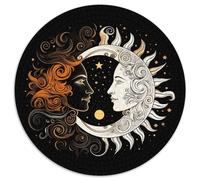 Luna and Sol Rompecabezas Circular 1000 Piezas Desafío Duro Imposible Exclusivo De Amazon para Adultos Y Niños 1000pcs (67.5x67.5cm)