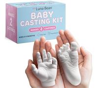 Luna Bean Kit de fundición de huellas y manos para bebés, recuerdo de primera calidad para recién nacidos, regalos de Navidad para bebés para niñas y niños