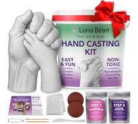 Luna Bean - Kit para crear escultura de manos, kit de modelado de figuras de yeso, manualidades para figuras de manos de parejas, adultos y niños, para regalo de bodas, amigos, aniversarios, etc.