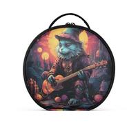 Luna Bruja Oscura Bolsa de Maquillaje Organizador de Circular Cosméticos Bolsas Creatividad con Divisor Ajustable para Mujeres