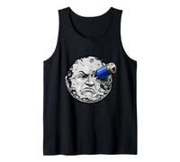 Luna Cara Golpeado por Rocket Humor Espacio Arte Ciencia Ficción Camiseta sin Mangas