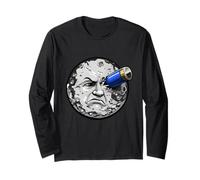 Luna Cara Golpeado por Rocket Humor Espacio Arte Ciencia Ficción Manga Larga