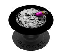 Luna Cara Golpeado por Rocket Humor Espacio Arte Ciencia Ficción PopSockets PopGrip Adhesivo