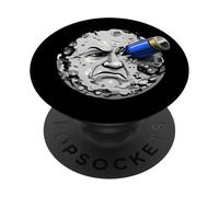 Luna Cara Golpeado por Rocket Humor Espacio Arte Ciencia Ficción PopSockets PopGrip Adhesivo