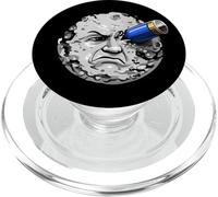 Luna Cara Golpeado por Rocket Humor Espacio Arte Ciencia Ficción PopSockets PopGrip para MagSafe