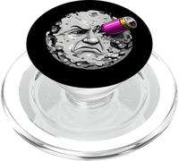Luna Cara Golpeado por Rocket Humor Espacio Arte Ciencia Ficción PopSockets PopGrip para MagSafe