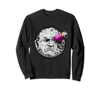 Luna Cara Golpeado por Rocket Humor Espacio Arte Ciencia Ficción Sudadera