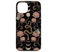 Luna Celestial, Bruja, gótica, Espeluznante Serpiente Floral Oscura Carcasa para iPhone 13