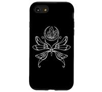 Luna Creciente de Mariposa con Cristales de Bruja Carcasa para iPhone SE (2020) / 7/8