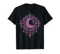 Luna Creciente Mandala Bruja Wicca Celestial Camiseta
