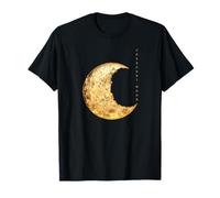 Luna Creciente Media Parte Luna Luna Fase Lunar Noche Oscura Camiseta