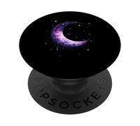 Luna Creciente Pastel gótico Brujo Cielo Nocturno Wicca PopSockets PopGrip Adhesivo