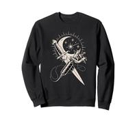 Luna Creciente Tatuador Tinta Cuchillas Sudadera