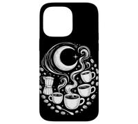Luna Creciente Taza Café Granos Cafeína Espresso Barista Carcasa para iPhone 14 Pro Max
