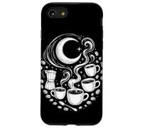 Luna Creciente Taza Café Granos Cafeína Espresso Barista Carcasa para iPhone SE (2020) / 7 / 8