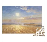 Luna de Cosecha sobre los Campos de Suffolk Puzzle De Madera Impermeable Puzzles De 1000 Piezas para Adultos Divertido Rompecabezas Juegos Desafiantes