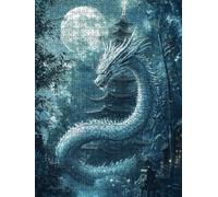 Luna De DragóN Blanco Puzzle 3000 Piezas, Rompecabezas Adultos Puzzle, Desafiante Puzzles de Decoración Juego de, Entretenimiento Juego Educativo para Toda la Familia, para Regalo Decoración DX0YL7-27